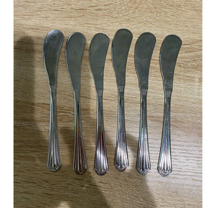 Set of 6 Chefs 18/8 stainless steel butter spreaders